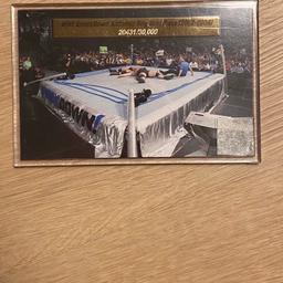 Verkaufe hier dieses Stück Ringmatte, was auf 30000 Limitiert ist. Es ist aus dem Match Big Show vs Brock Lesnar.
Es stammt aus der WWE 2k20 Sonderedition.

Macht gerne Preisvorschläge :)