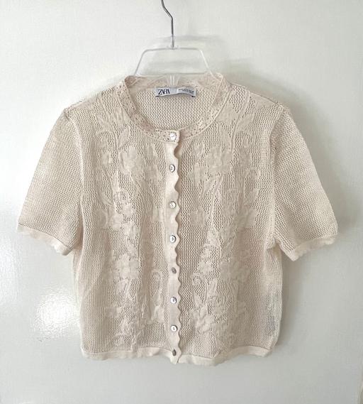 Buy & Sell South West London West Brompton - South West London - Photos for ZARA Sheer Embroidered Top Blouse Size Medium