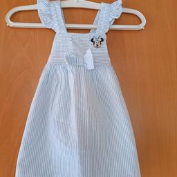Kleid Größe 86 gestreift weiß und hellblau nur 2 x getragen