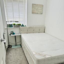 Small double Divan bed in great condition like new with mattress and headboard from a smoke and pet cred home . 
Can deliver for a small change . 
Please see all my adds thanks x