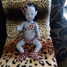 AS NEW anatomical correct baby boy avatar, full vinyl body, posable, black hair, 20 inches long, collection only LS25