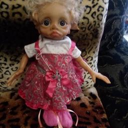 FAIRY BABY, soo cute, BIG EYES, blonde curly hair, soft body, vinyl limbs, 15 inches, collection only LS25