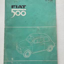 1965 Original FIAT 500 18th Edition Instruction Book.

All pages are present, and clean with no tears.

The perfect addition to any owner’s collect, or seller’s accompanying documentation.

£100 O.N.O. 

Feel free to make me an offer!