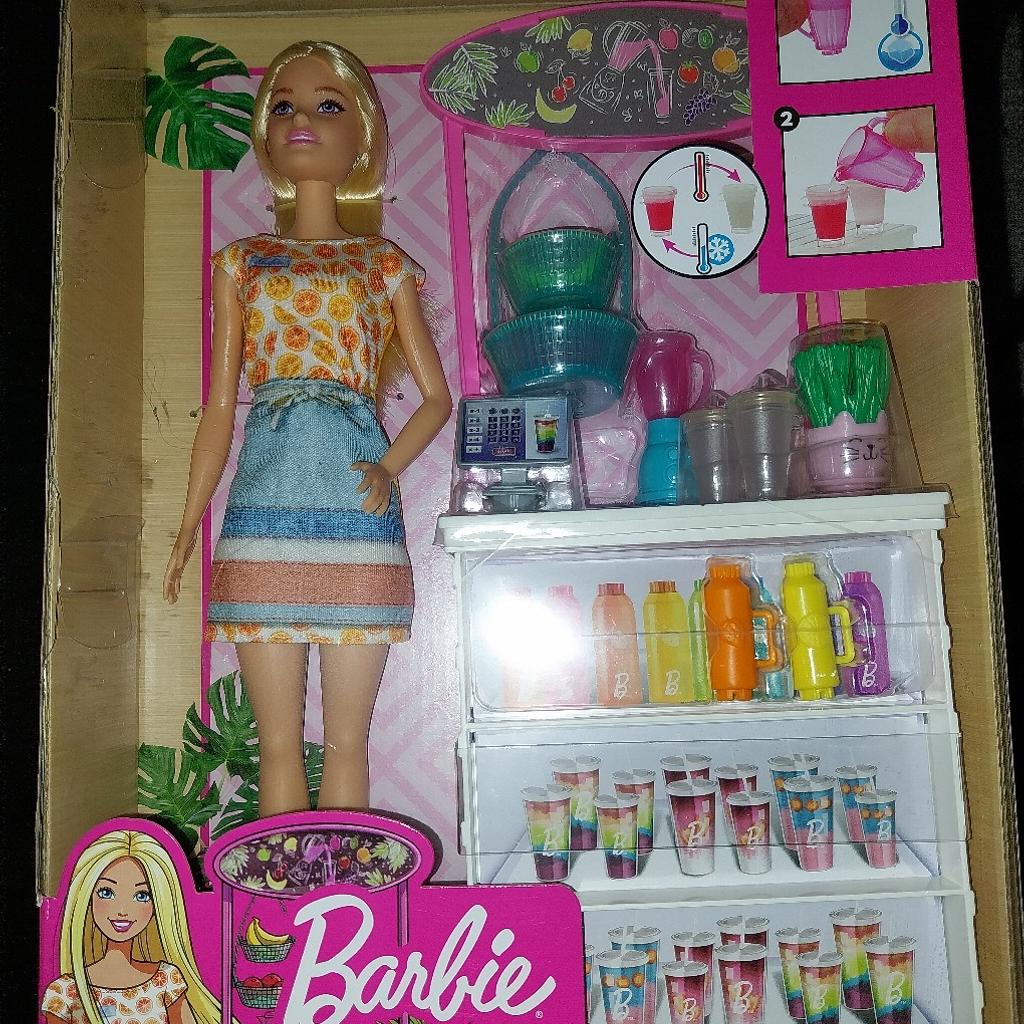 Barbie - Wellness Smoothie Bar Spielset mit blonder Barbie, Saftbar und 10 Zubehörteile, Spielzeug ab 3 Jahren
Neu & ovp