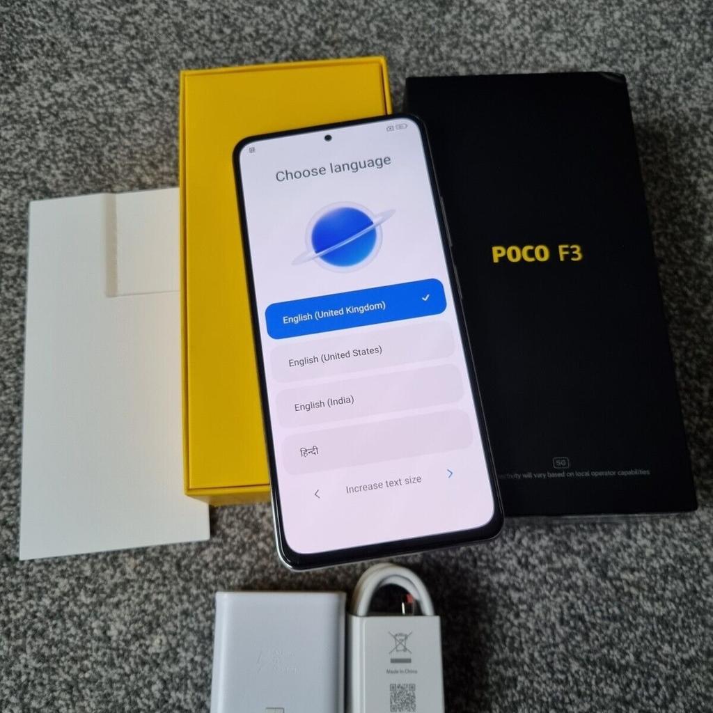 Xiaomi Poco F3 5G 6GB 128GB White Unlocked Dual SIM Boxed + Case, Under Warranty * Collect Leeds LS17

Spec obtained online:
Storage & RAM
6GB+128GB,
LPDDR5 RAM + UFS 3.1 storage
Dimensions
Height: 163.7mm
Width: 76.4mm
Thickness: 7.8mm
Weight: 196g

Bargain at £135 No Offers
Can be posted for extra, no personal deliveries

Additional case listed for £3