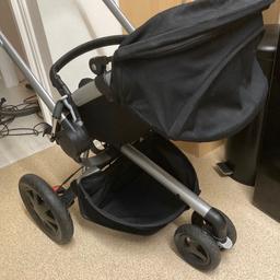 Quinny buggy with raincover, maxi cosi car seat included which can be used instead of the large seat when baby is small.
