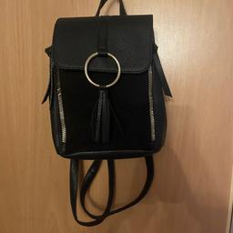 Ladies black backpack, in good condition