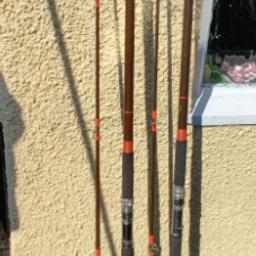 2 Vintage fishing rods.
£10 each.
Collection only from Blackburn area.
BB2 2RB.