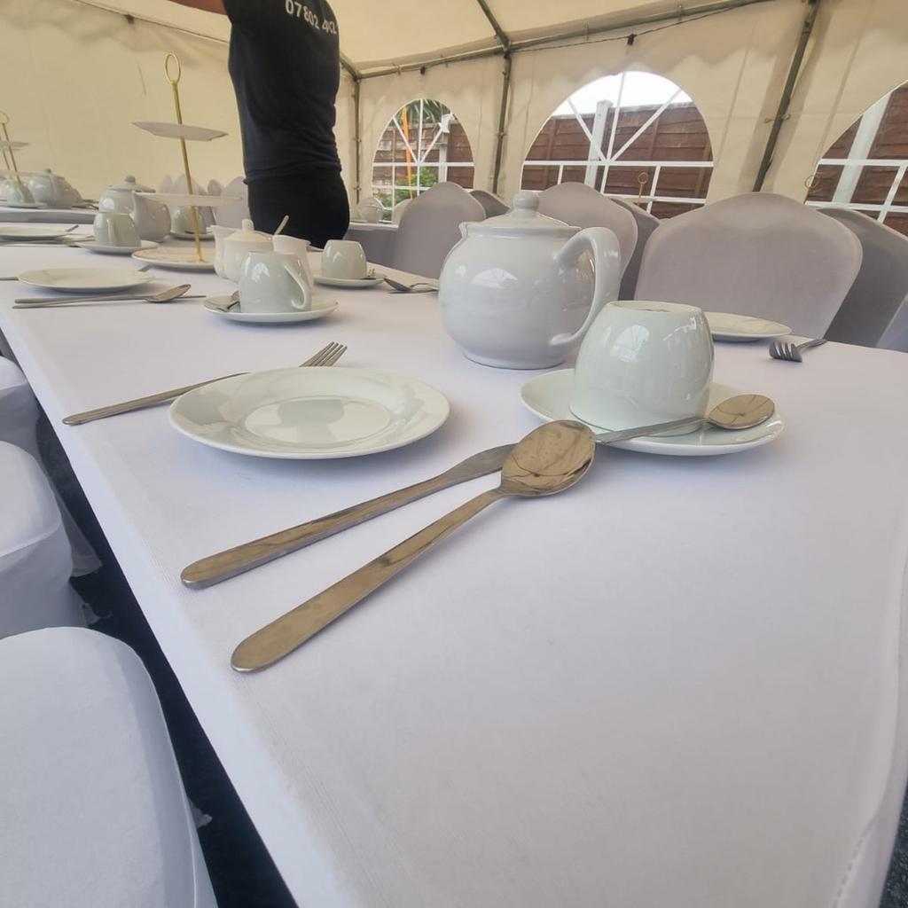 Brand New for 2023

Afternoon Tea 🫖 🍰 🥪

Our fantastic marquees can now come complete with our afternoon tea setup including everything you need for that perfect garden tea party!

Included with the package is:
•PVC marquee hire
•Tables and Chairs (chairs are cushioned banqueting chairs - not plastic)
•White Table and Chair Covers
•Carpet
•Warm White Festoon Lighting
•3 Tier cake stands
•Teapots
•Sideplates
•Cups and Saucers
£50.00 to secure your date