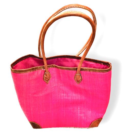 Buy & Sell South East London Tulse Hill - South East London - Photos for Raffia Magenta Tote Bag with Leather Handles