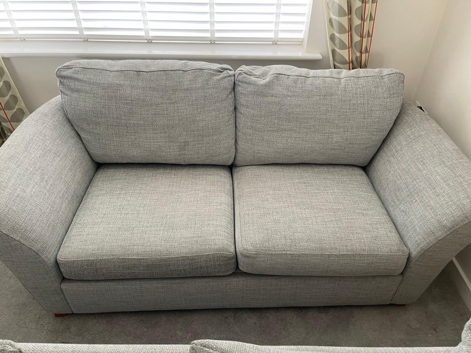 DFS Grey Fabric Sofa Bed with Footstool in SY2 Shrewsbury for £300.00