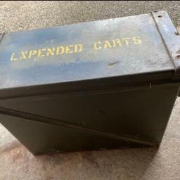 Large ammo box army surplus tool box man cave

Excellent old item and great size for tools etc

Opens and closes
Nice and clean ready to use

Sizes on last pic

Oakenshaw bd12 or near tong school bd4 bradford