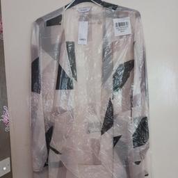 beautiful multicoloured waterfall overshirt new in packaging size 26/28