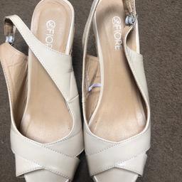 Ladies size 5 nude sling back shoes with wedge heal. Worn but in good condition with plenty of life left in them. From pet and smoke free home, buyer to collect or pay for postage.