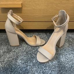 Beige block heels from Boohoo. Size 4. Good condition as only worn a couple of times.
Collection only. 