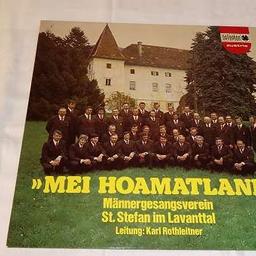 Verkaufe Schallplatte "Männergesangsverein St. Stefan im Lavanttal - Mei Hoamatland" in sehr gutem Zustand.