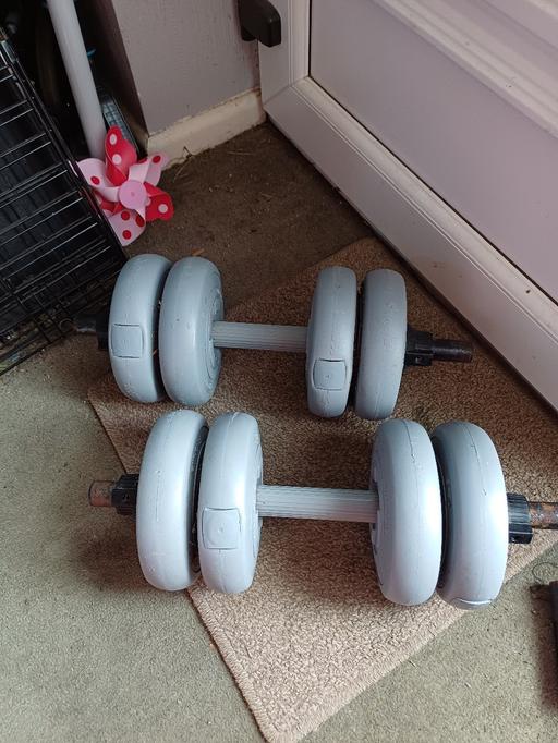 Buy & Sell Lancashire Blackburn with Darwen - Photos for DP vinyl dumbbells 18lb each bar £15 BB3 0DU