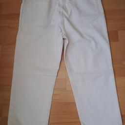 Never worn River Island White jean trousers size 14, excellent condition, 100% cotton.