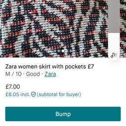 lovely skirt collection or delivery arranged for extra £3.49