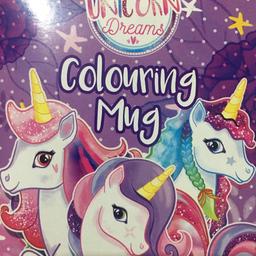 Unicorn colouring mug 
Two sheets to colour