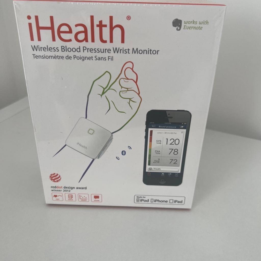 Brand new sealed, blood pressure monitor, wireless… iPhone compatible.