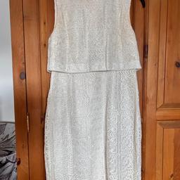 Beautiful Cream & Rose Gold smart dress from Oasis - size 10 worn once