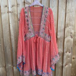Stunning coral embellished wrap dress handmade in India
Perfect for weddings, race events and special occasions
Originally paid £80
Brand new without tags
Size 10-14
Selling from a pet and smoke free home