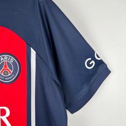 23/24 PSG Home Football Jersey Player Version. (message before buying).

Size
S
M
L
XL
2XL
3XL
4XL
5XL

Name and Number:

NO Name NO Number
MARQUINHOS #5
VERRATTI #6
MBAPPE #7
ICARDI #9
NEYMAR JR #10
WIJNALDUM #18
Customise Name and Number
Patch
Ligue 1
UCL