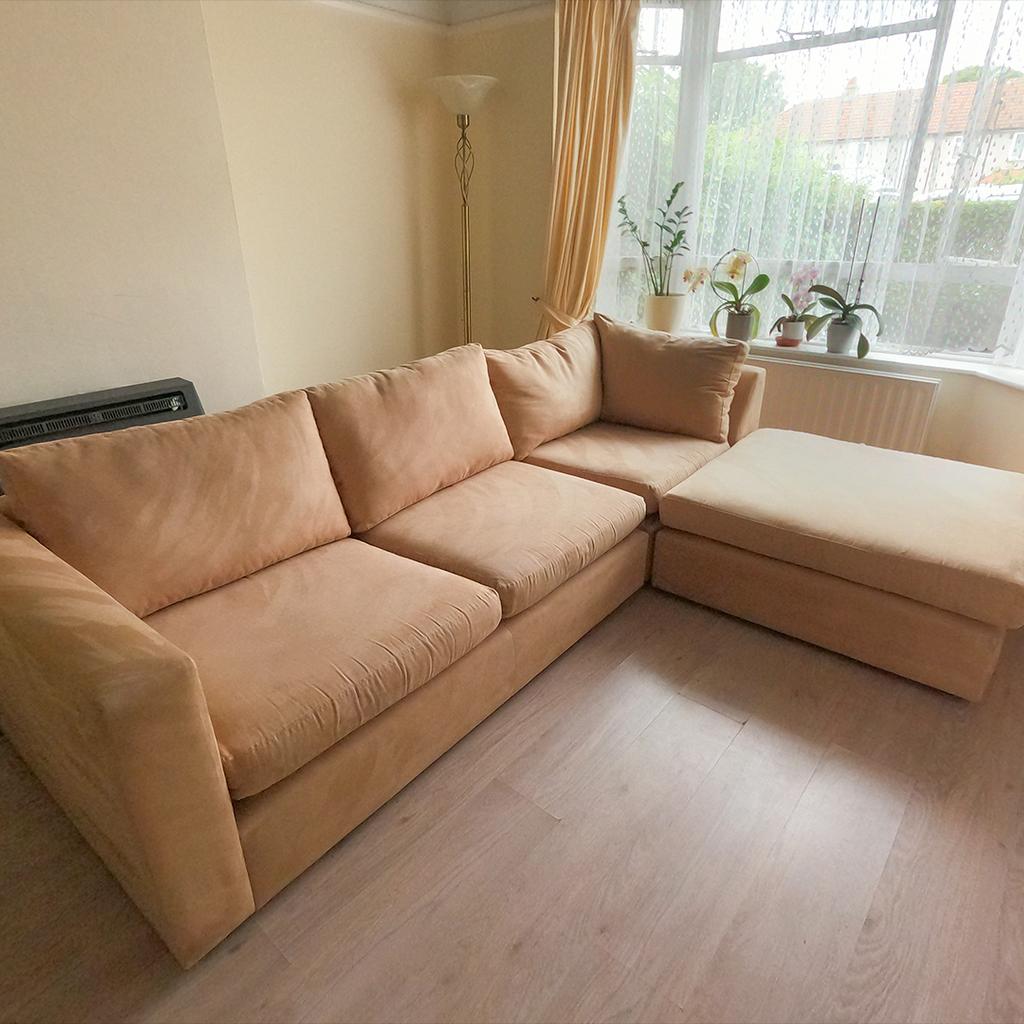 Faux Leather Suede Corner Sofa 3Piece in SE7 London for £749.99 for