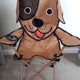 Kids dog design small camping chair with carry bag (bag has small rip - see photos). Buyer can also have pig design chair free as this has a small rip in the back of the chair (see photos)
Collection from Balby DN4