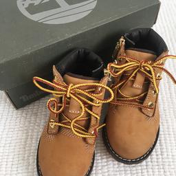 Selling a toddler pair of timberland boots still has lots of wear out of it in good condition. Size 4.5 toddler.