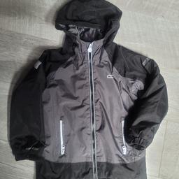 boys black and grey regatta waterproof jacket,excellent condition age 3-4 years,collect only no post.