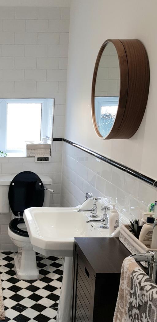 Buy & Sell West Yorkshire Kirklees - Photos for Walnut wood bathroom storage mirror