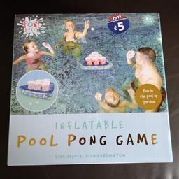 New inflatable pool pong game 8+ years size approx 41cmX38cmX7cm
Collection burscough or willing to post if you can pay through paypal and cover the p&p charges 
Please take a look through my other items
