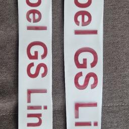 Verkaufe zwei Sticker mit dem Schriftzug "Opel GS Line" 
Die Sticker haben verschiedene Größen ( siehe Bild 2&3)

Bei Fragen gerne einfach anschreiben
