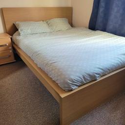 Bed king size
Good condition
Mattress included
1 Bed side cabinet