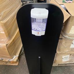 Brand new in box
700ml automatic touchless dispenser
120cm tall stand
Easy mounting to holes fixings included
Stand is high quality and supported on both sides
Available in black or white
Also small table-top version available
Suitable for soap, sanitiser or any liquids 

£15 for single
£12 for minimum order of five