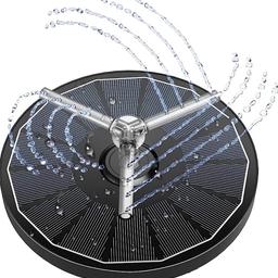  2.5W Dice Solar Fountain with 360°Rotatable Nozzle Solar Powered Fountain Pump with 4 Nozzle & 4 Fixer,Floating Solar Bird Bath Fountain,Solar Water Features for Garden Decoration,Pond,Pool