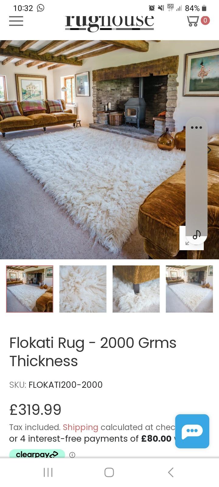 Flokati wool rug, new in DN35 Cleethorpes for £100.00 for sale | Shpock