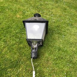 Large out door lamp never used would make a lovely garden feature over 30” inches in length
Electrics all in the lamp it will need a post to suit though.