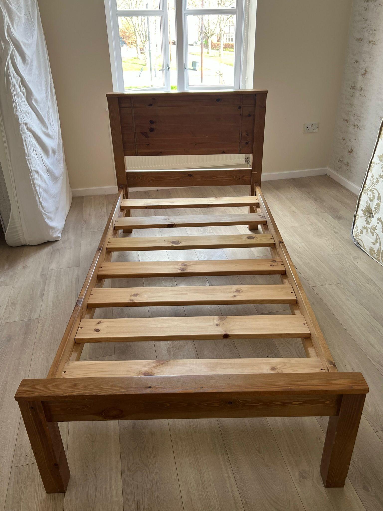 pine bed frames only in B12 Birmingham for £50.00 for sale Shpock