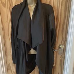 Ladies river island black waterfall jacket, size 16, fab condition 💗