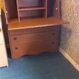 Teak Desk / Bureau - immaculate condition. Cash and collection only - B14 area.