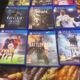 playstation 4 games fifa 17, 18,16,20 batman murdered fallout 4 battlefield 1 and star wars battlefront 5 pound each or 35 the lot