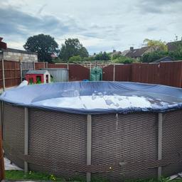 Extremely large swimming pool for sale in good condition reason for sale kids not bothered about it anymore and I also got a heater for sale aswell 60 pound and a 3500 liter an hour pump for sale 60 collection only pound all 3 together is 300 pound but pool on his own 180 collection only