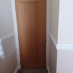 Oak door 1 year old and decided yo block doorway up .
measure or door 762x1975