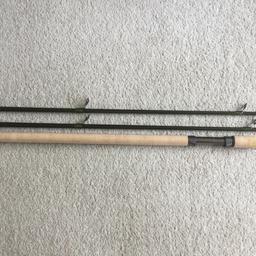 Fishing Tackle
This a TF Gear nan tec big river barbel rod
2 lb test curve and 12 ft long
It has an Avon type tip and a quiver tip
This rod has only been used once and still has the plastic on the handle
Supplied with bag
Strictly collection only