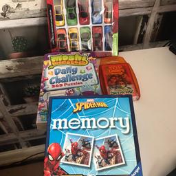 THIS IS FOR A BUNDLE OF BRAND NEW TOYS

1 X MOSHI MONSTER PUZZLE BOOK - NEW
1 X PACKET OF SHREK2 TOP TRUMPS - USED
1 X SPIDERMAN MATCH PAIR GAME WITH INSTRUCTIONS - USED
1 X PACKET OF DIE CAST CARS - NEW

PLEASE SEE PHOTO