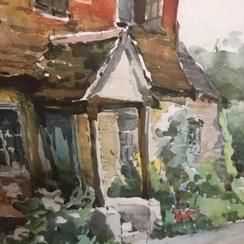 THIS IS FOR A PRINT APPROX 50 YEARS OLD

COMES WITH ORIGINAL FRAME FROM R. SCUPHAM AND SONS LTD. THIS IS A REALLY PRETTY WATERCOLOUR OF ENGLISH VILLAGE (COTTAGE)

PLEASE SEE PHOTO