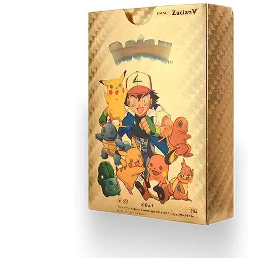 55 PCS Ultra Rare Gold Foil Pokemon Cards - Vmax DX GX Collection With Deck  Box & Card Holder